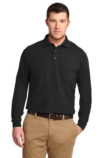 K500LS Men's Port Authority® Silk Touch™ Long Sleeve Polo With DPW Logo