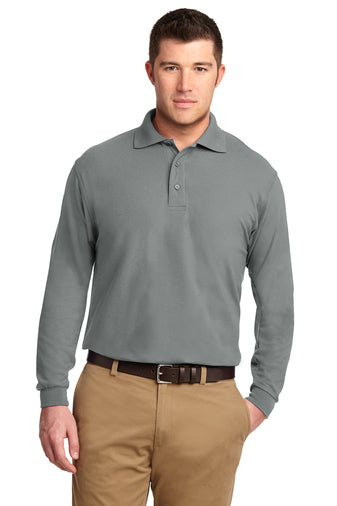 K500LS Men's Port Authority® Silk Touch™ Long Sleeve Polo With DPW Logo