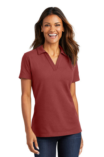 LK867 Ladies Port Authority® C-FREE ® Cotton Blend Pique Polo With DPW Logo