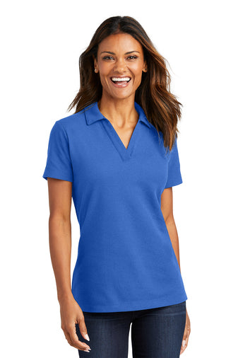 LK867 Ladies Port Authority® C-FREE ® Cotton Blend Pique Polo With DPW Logo