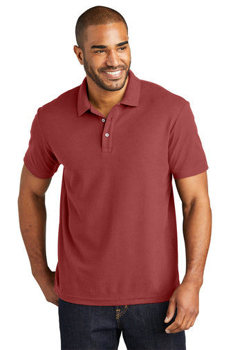 K867 Men's Port Authority® C-FREE ® Cotton Blend Pique Polo With DPW Logo