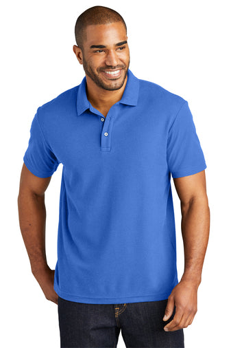 K867 Men's Port Authority® C-FREE ® Cotton Blend Pique Polo With DPW Logo