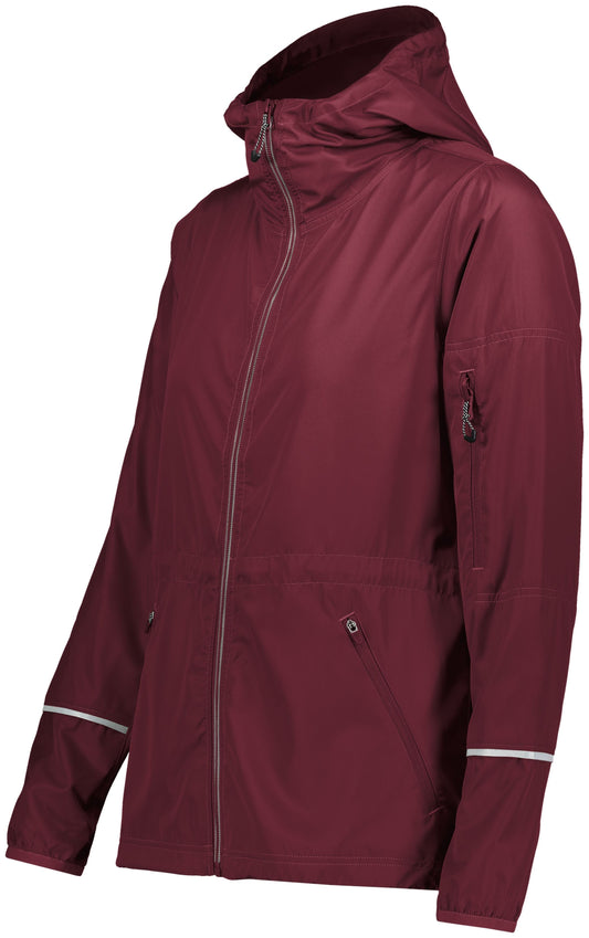 229782 WOMEN'S HOLLOWAY PACKABLE FULL ZIP JACKET DPW LOGO