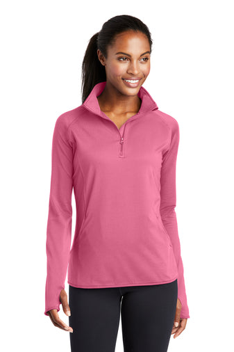 LST850 Women's Sport-Tek® Sport-Wick® Stretch 1/4-Zip Pullover With DPW Logo