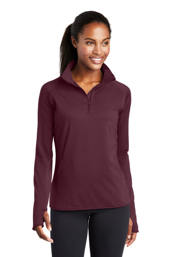 LST850 Women's Sport-Tek® Sport-Wick® Stretch 1/4-Zip Pullover With DPW Logo