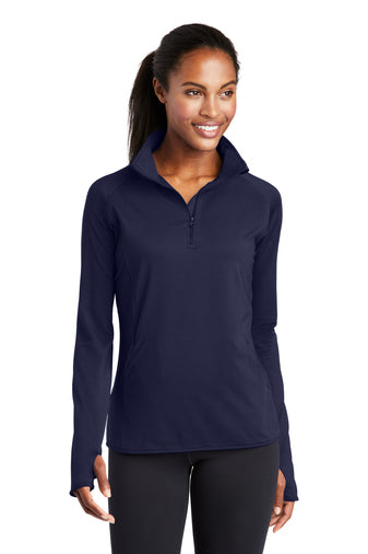 LST850 Women's Sport-Tek® Sport-Wick® Stretch 1/4-Zip Pullover With DPW Logo