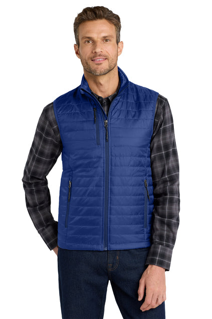 J851 Port Authority® Men's Packable Puffy Vest with DPW Logo