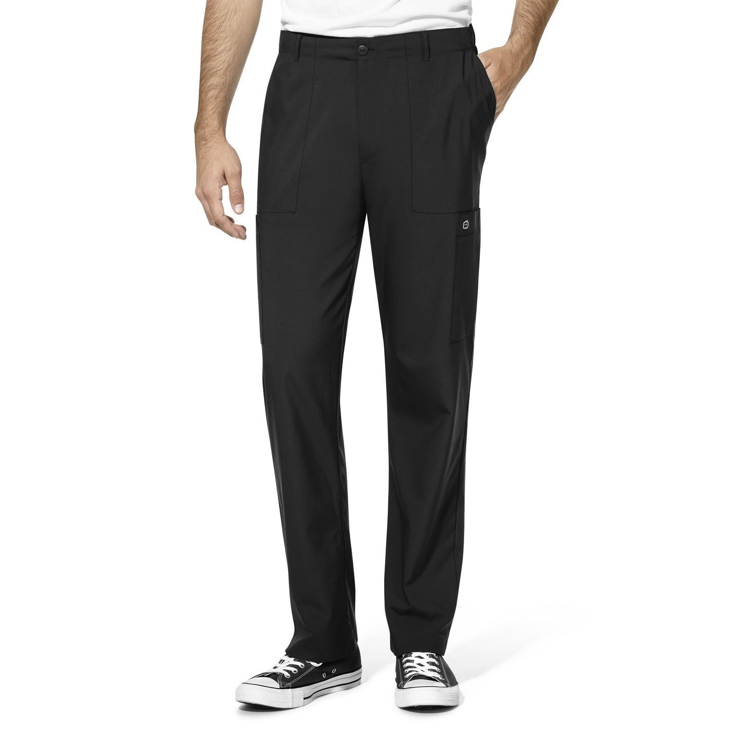 Men's W123 Flat Front Double Cargo Pant- Navy or Black