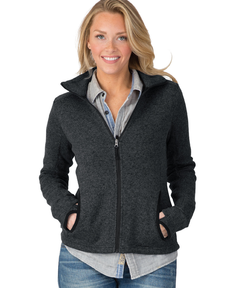 5493 Women's Heathered Fleece Jacket with DPW Logo