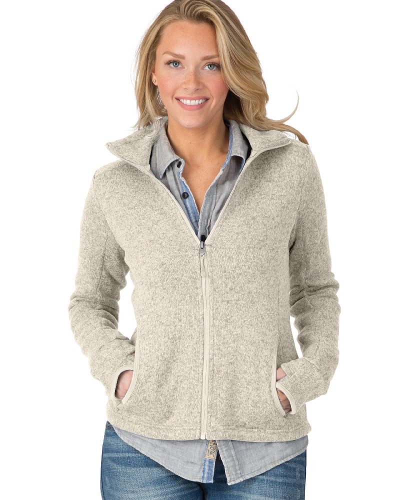 5493 Women's Heathered Fleece Jacket with DPW Logo