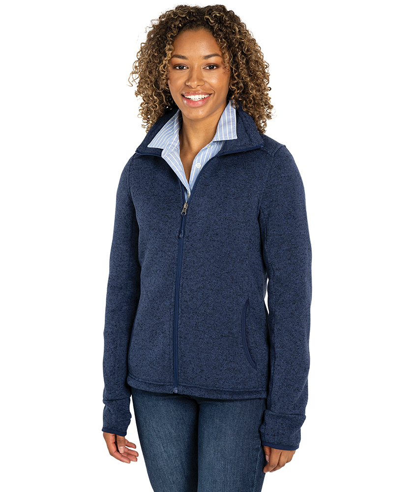 5493 Women's Heathered Fleece Jacket with DPW Logo