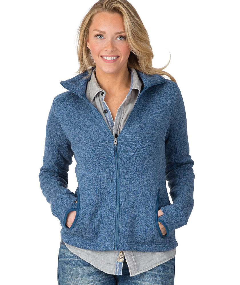 5493 Women's Heathered Fleece Jacket with DPW Logo