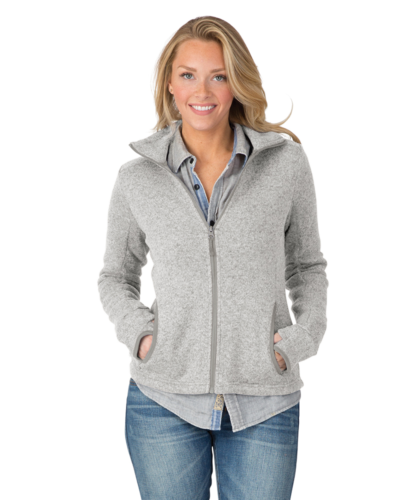 5493 Women's Heathered Fleece Jacket with DPW Logo