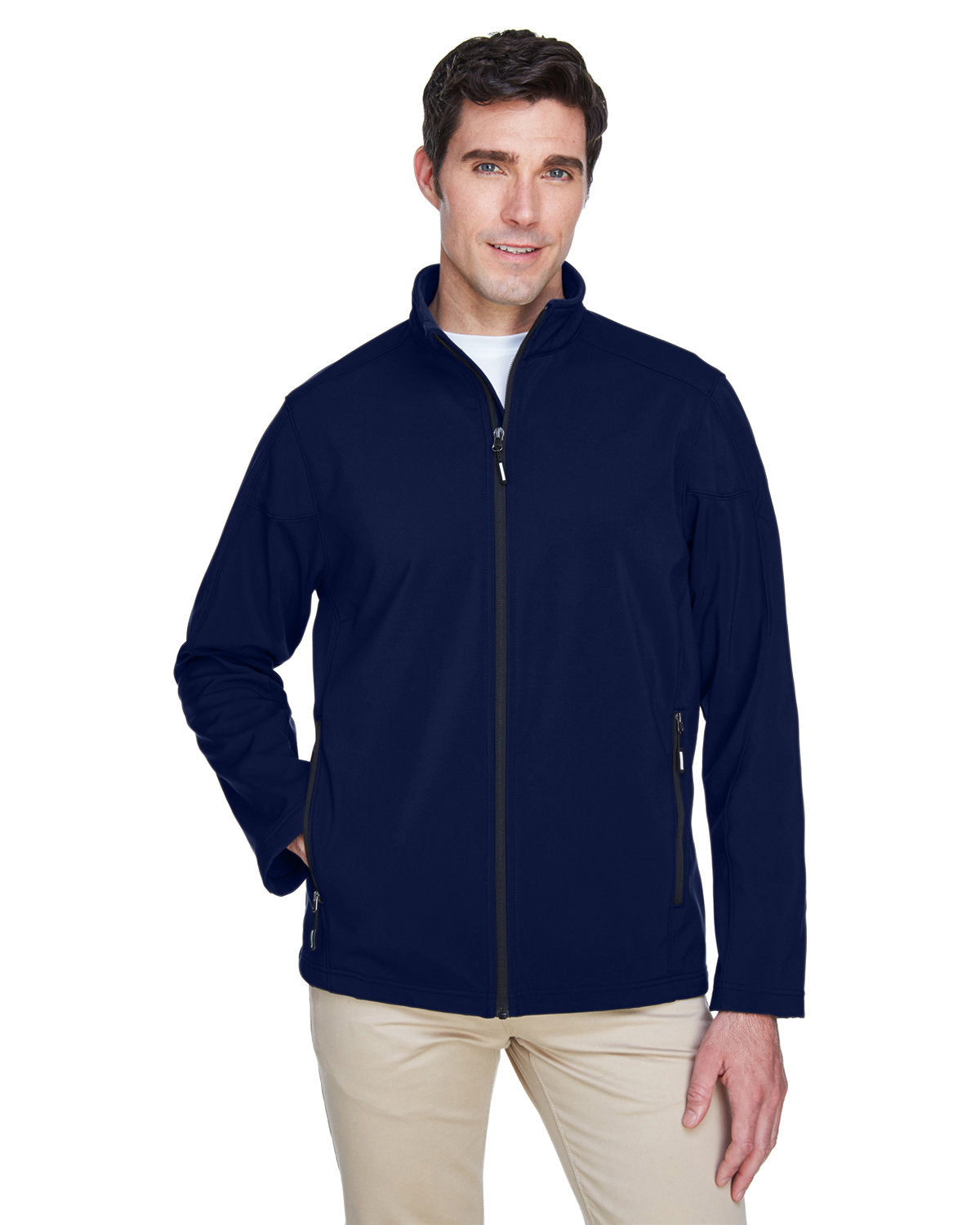 88184 Men's Cruise Two-Layer Fleece Bonded Soft Shell Jacket With DPW Logo