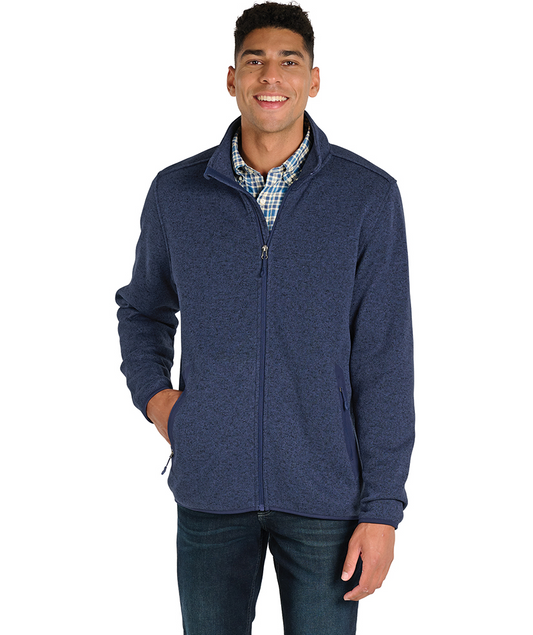 9493 Men's Heathered Fleece Jacket with DPW Logo
