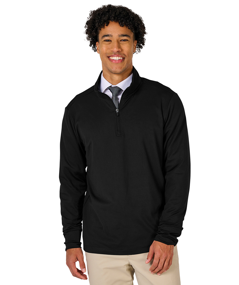 9684 Men's Nu Fitness Quarter Zip with DPW Logo