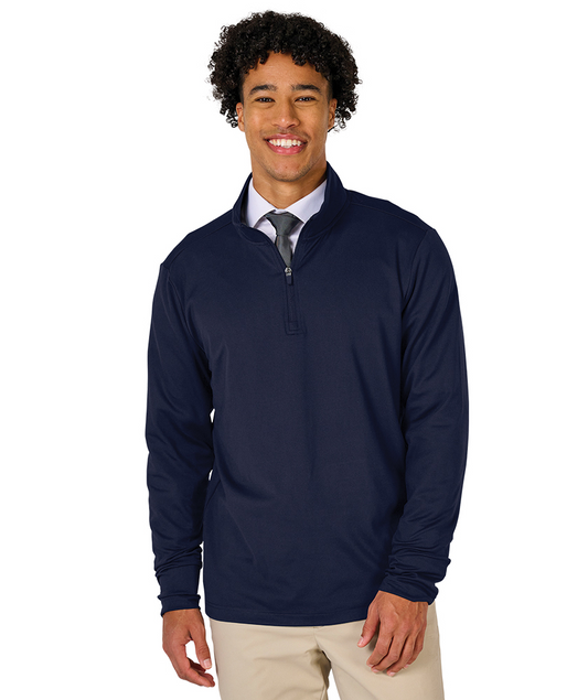 9684 Men's Nu Fitness Quarter Zip with DPW Logo