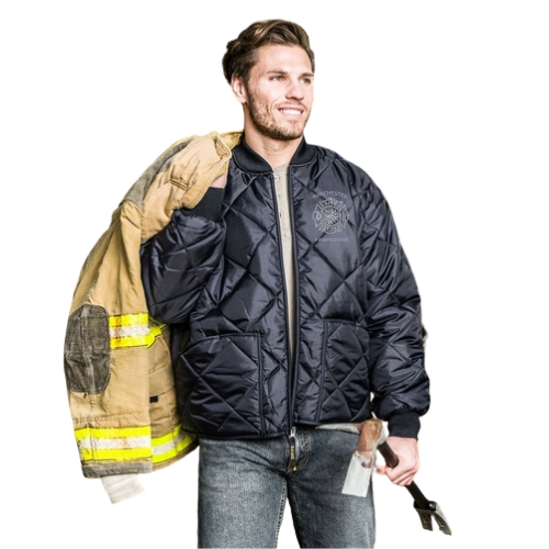 Game Bravest Diamond Quilt Jacket- Hollis Fire +Name