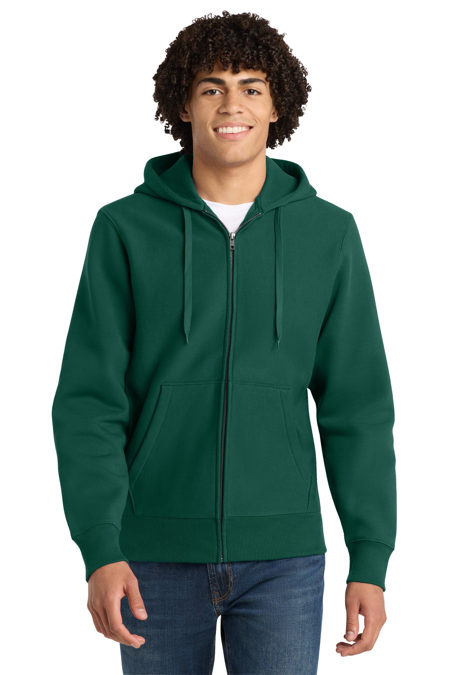 Sport-Tek Heavyweight Full Zip Hooded Sweatshirt w/ Station 7 logo