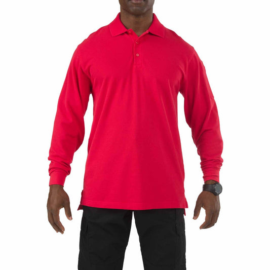 511 Professional Long Sleeve Polo-Hollis Fire + Name