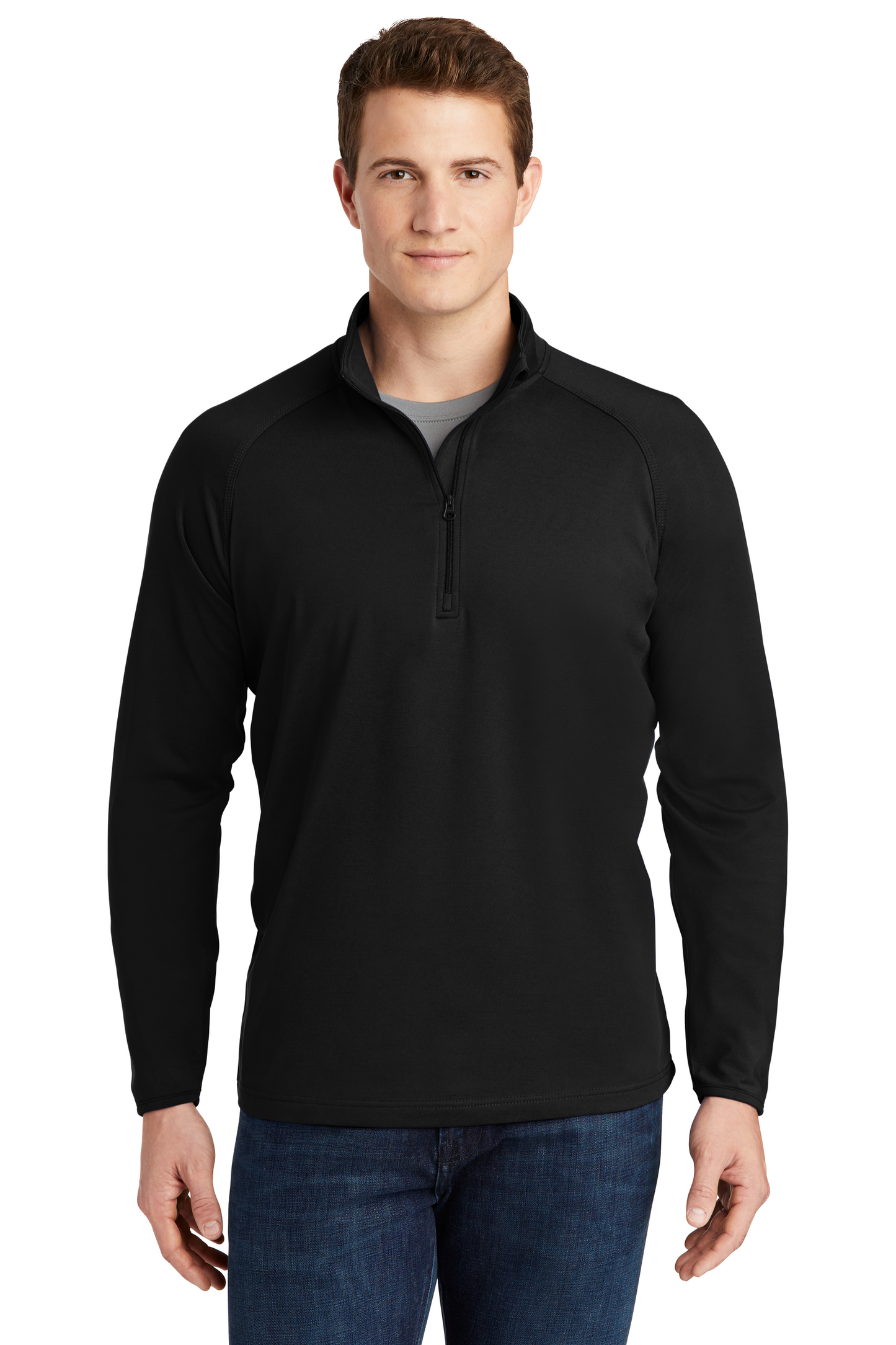 Sport-Tek® Sport-Wick® Stretch 1/4-Zip Pullover - HCSO Black