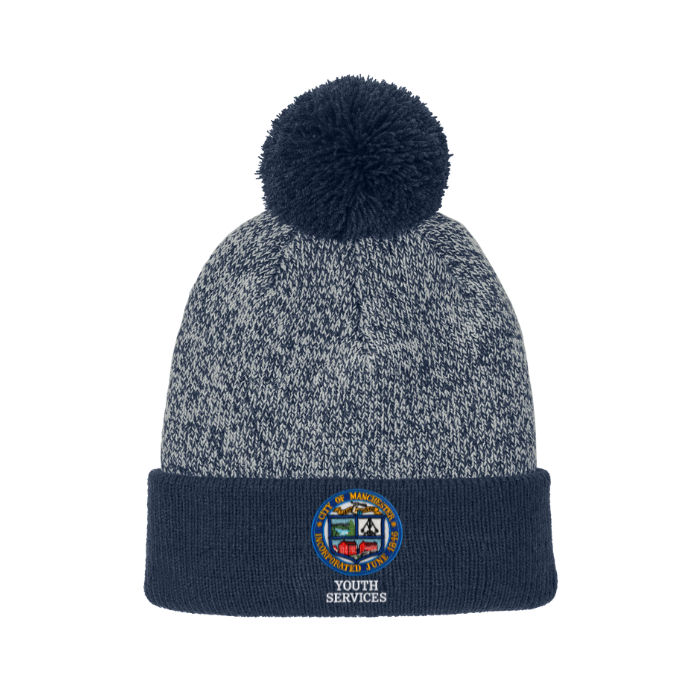Sport-Tek® Stripe Pom Pom Beanie w/ Manchester Youth Services
