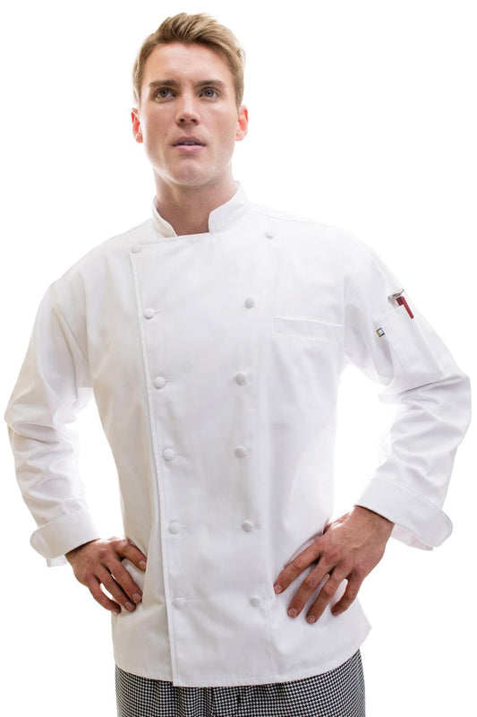 Classic Chef Coat - 12 Cloth Buttons