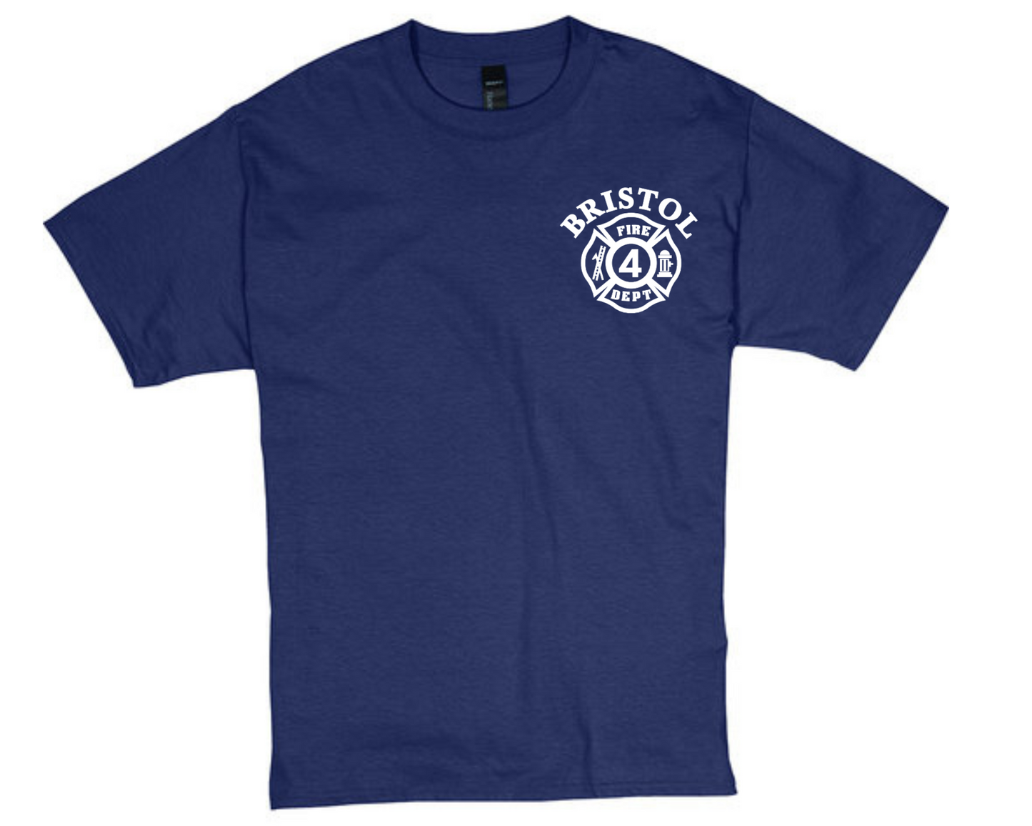 Hanes Beefy Tee w/ Bristol Fire logo