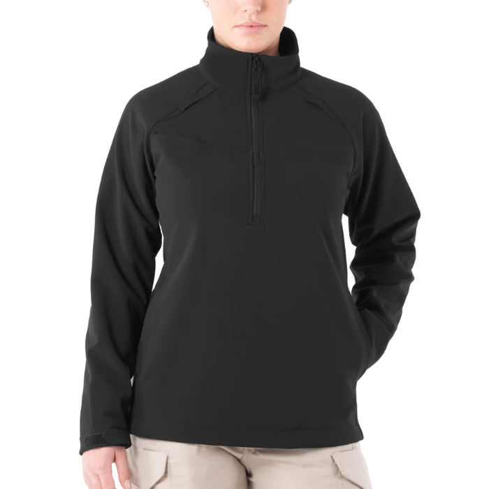 First Tactical Women's Tactix Softshell Pullover - HCSO Black