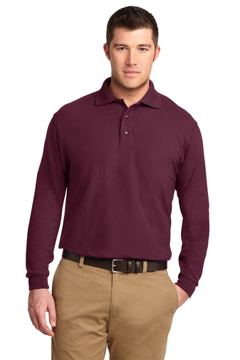 K500LS Men's Port Authority® Silk Touch™ Long Sleeve Polo With DPW Logo