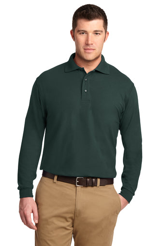 K500LS Men's Port Authority® Silk Touch™ Long Sleeve Polo With DPW Logo