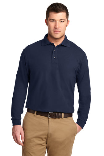 K500LS Men's Port Authority® Silk Touch™ Long Sleeve Polo With DPW Logo