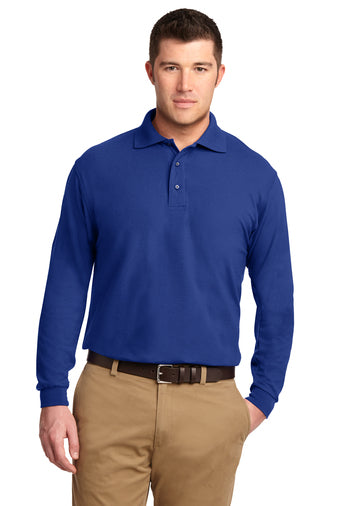 K500LS Men's Port Authority® Silk Touch™ Long Sleeve Polo With DPW Logo