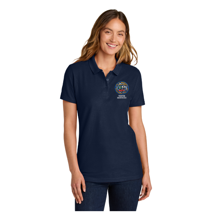 Gildan® Women's Softstyle® Pique Polo G64800L w/ Manchester Youth Services logo