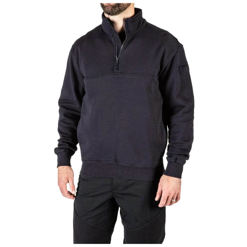 511 Quarter Zip Job Shirt in Navy with Left Chest LF Logo - LFD