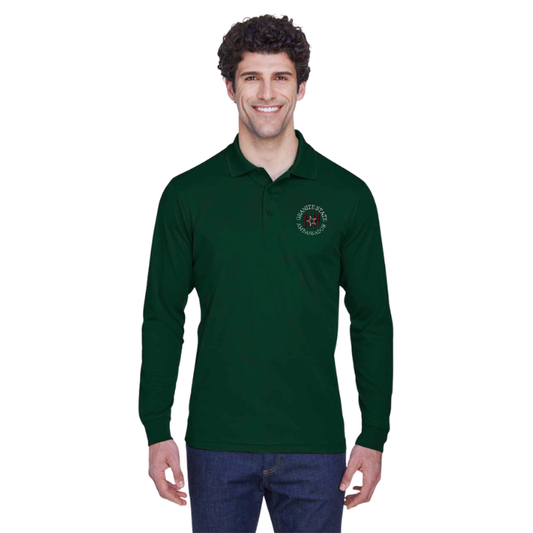 Mens Performance Long Sleeve Polo with GSA Logo