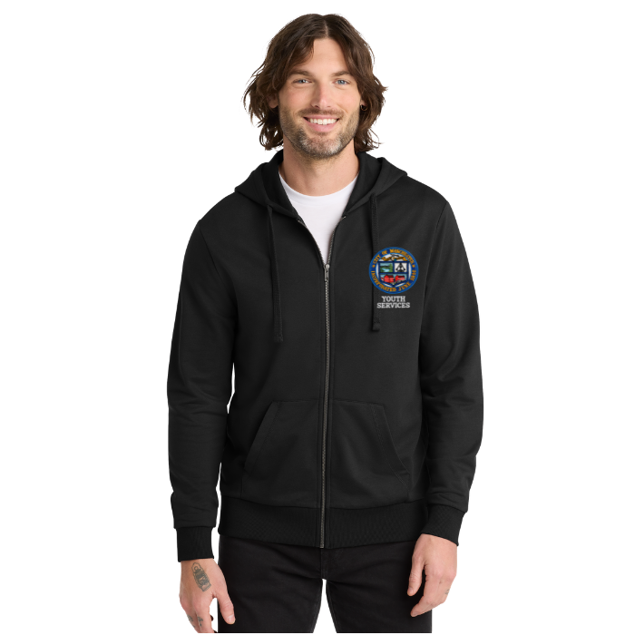 Allmade® Unisex Organic French Terry Full-Zip Hoodie AL4002 w/ Manchester Youth Services logo