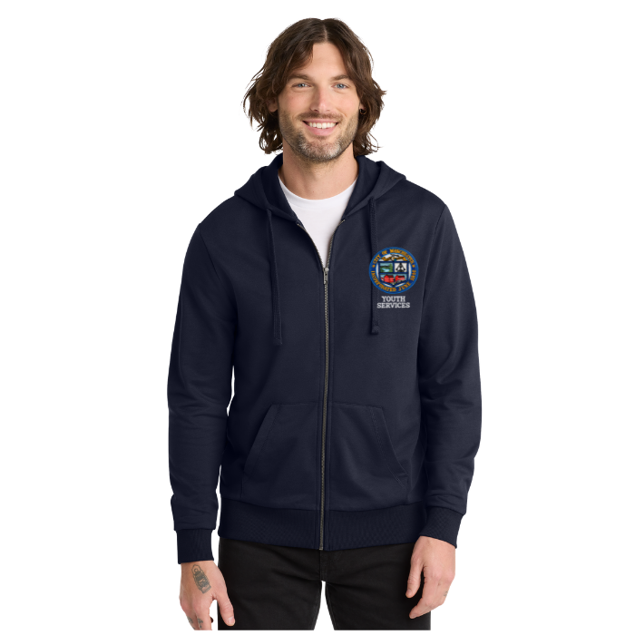 Allmade® Unisex Organic French Terry Full-Zip Hoodie AL4002 w/ Manchester Youth Services logo