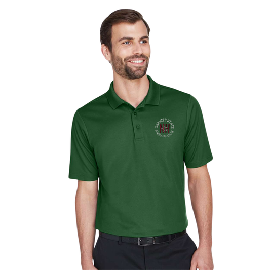 Men's CrownLux Performance® Plaited Polo with GSA Logo