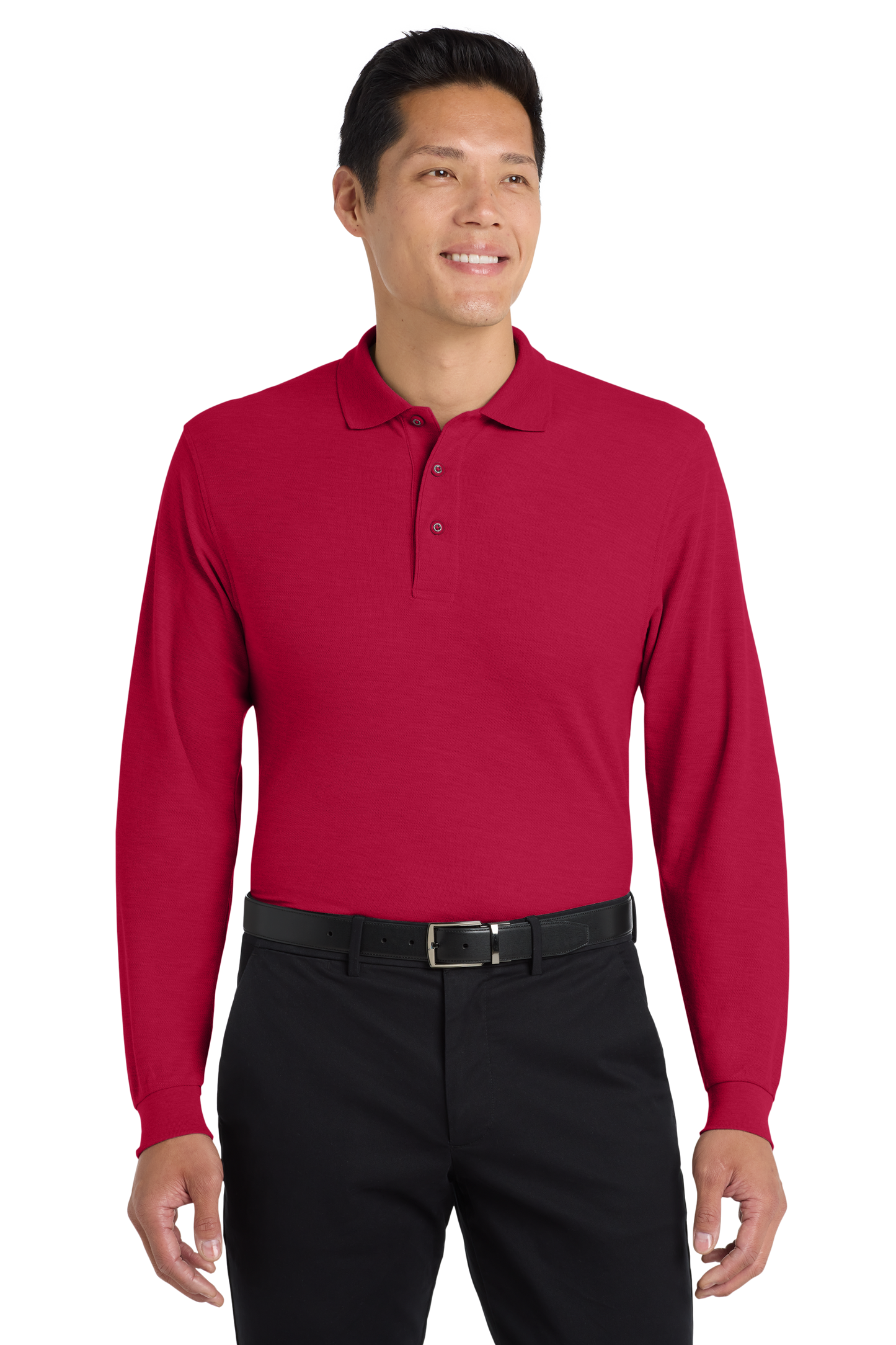 K500LS Men's Port Authority® Silk Touch™ Long Sleeve Polo With DPW Logo