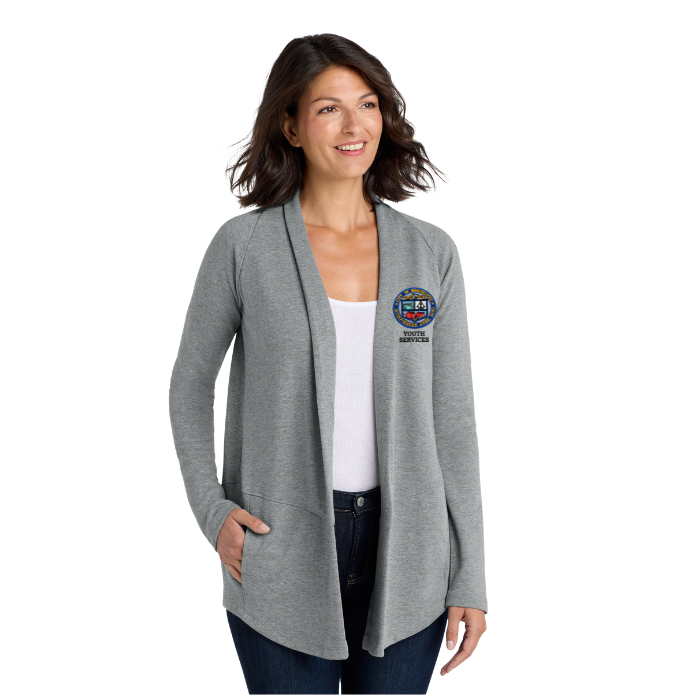 Port Authority® Women's Interlock Cardigan L807 w/ Manchester Youth Services