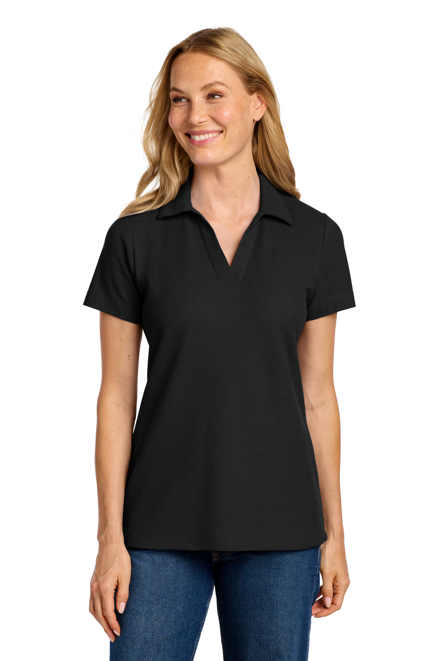 LK867 Ladies Port Authority® C-FREE ® Cotton Blend Pique Polo With DPW Logo
