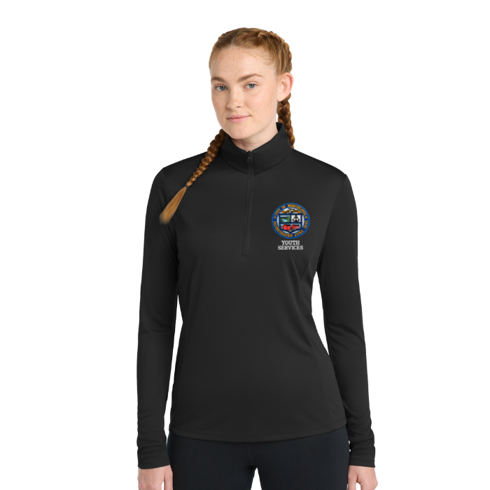 Sport-Tek® Women's PosiCharge® Competitor™ 1/4-Zip Pullover LST357 w/ Manchester Youth Services logo