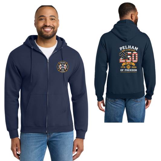 Pelham Fire Department - Port & Co™ Essential Fleece Full-Zip Hooded Sweatshirt