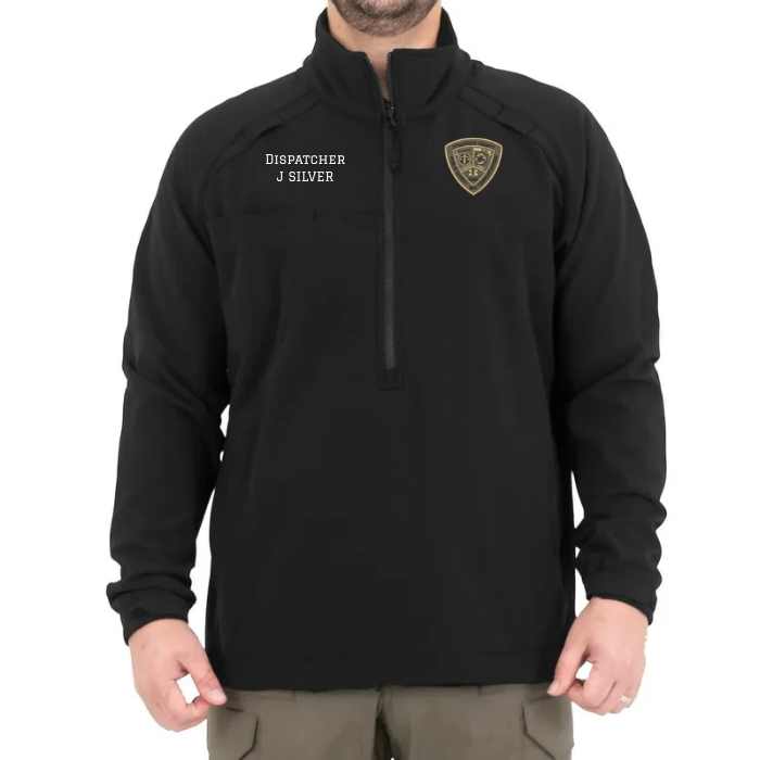 First Tactical Men's Tactix Black Softshell Pullover - SCSO Comm