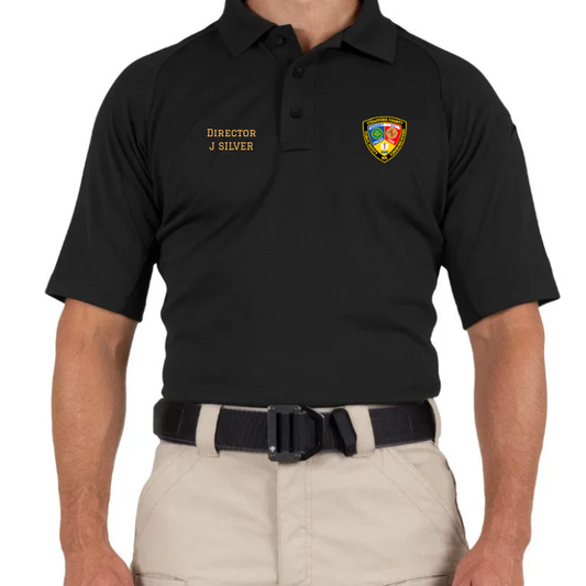 FT Men's Performance SS Black Polo - SCSO Comm