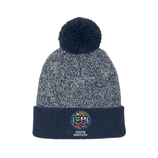 Sport-Tek® Stripe Pom Pom Beanie w/ Manchester Youth Services