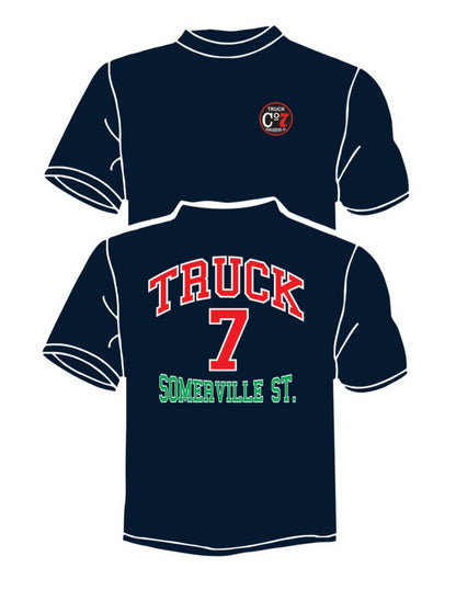 Gildan Soft Style 100% Cotton Tee w/ Truck 7 logo