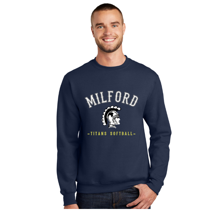 Port and Co Crewneck Sweatshirt- Milford Titans