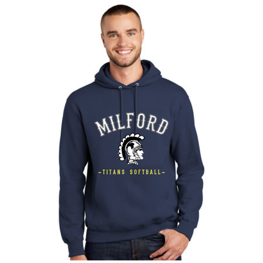 Port and Co Hooded Sweatshirt- Milford Titans